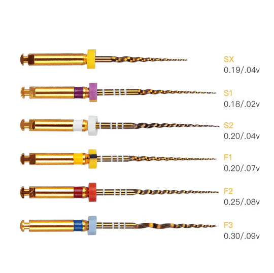 Dental MTaper NiTi File Rotary Engine Files 25mm (Pack of 6) (14750189683066)