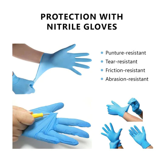 Blue Nitrile Gloves Case (1 Case = 10 Boxes) (8757159821567)