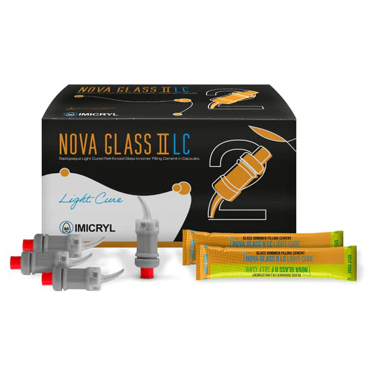 Nova Glass II Light Cure Glass Ionomer Filing Cement (Pack of 10 Compules) (14749449421178)