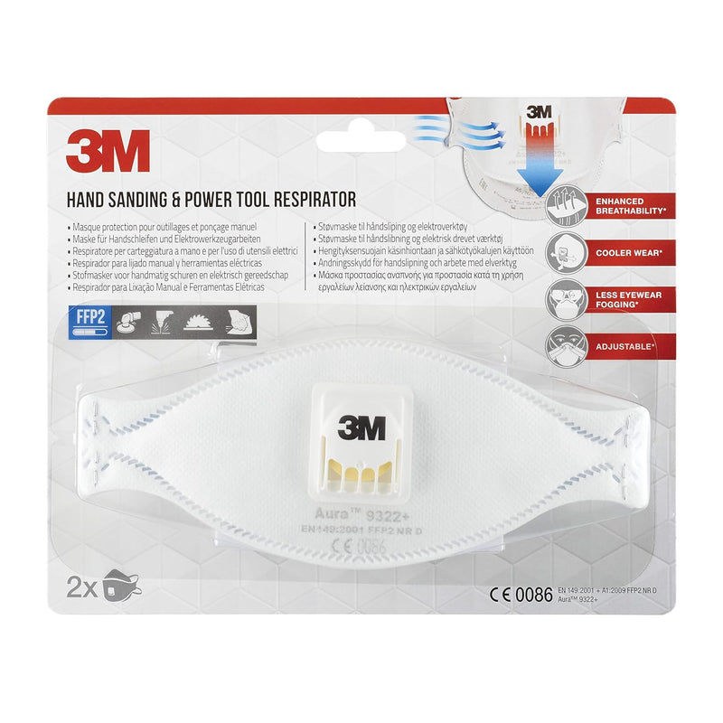 3M 9322+ Flat Fold Particulate Respirator Mask (8759112892671)