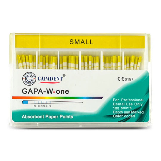 Absorbent Paper Points Small Yellow 100 pcs (14750213931386)