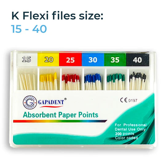 Absorbent Paper Points K Flexi 15 - 40 (200 points) (14750224810362)