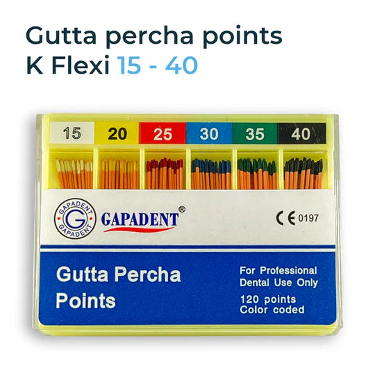 Gutta Percha Points K Flexi 15 - 40 (120 points) (14750150623610)