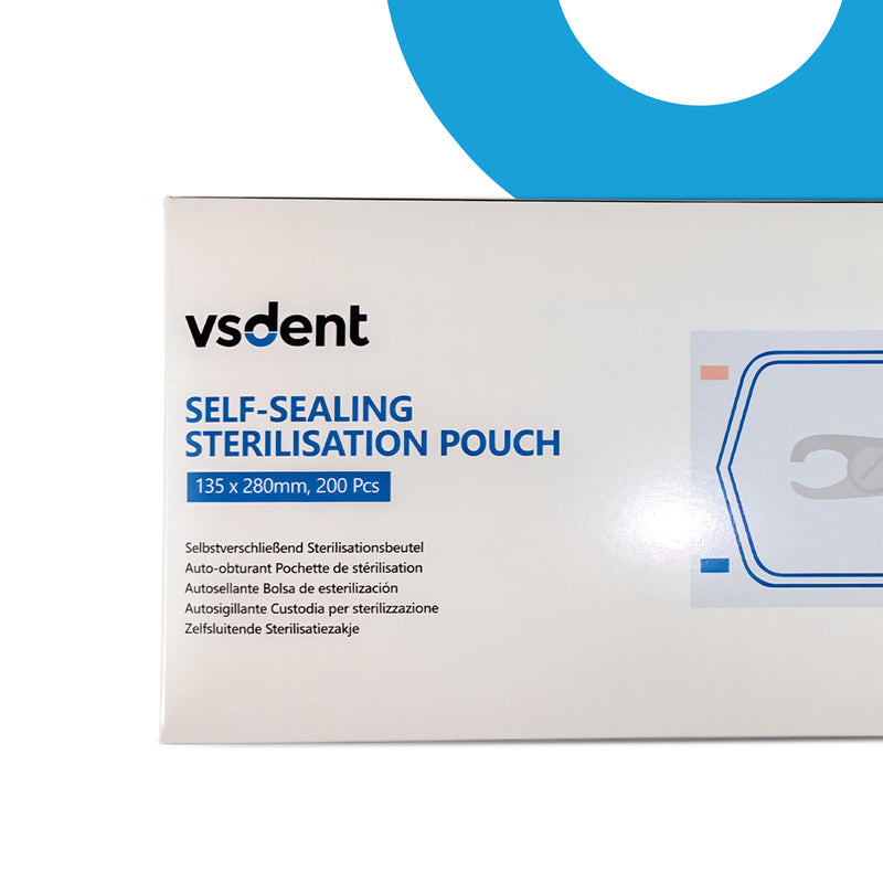 Self Sterilisation Pouches 135mmx280mm (Pack of 200) (8759289741567)