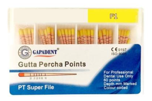 Great Pro Taper Gutta Percha Points-F1 (60 Points) (14750206034298)