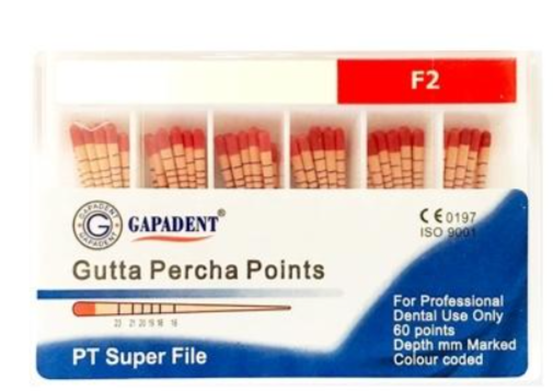 Great Pro Taper Gutta Percha Points-F2 (60 Points) (14750206722426)