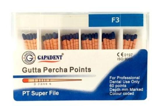 Great Pro Taper Gutta Percha Points-F3 (60 Points) (14750218748282)